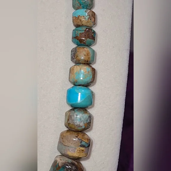 RARE Jay King Multicolored Turquoise Graduated Bead Sterling Necklace 18 inch